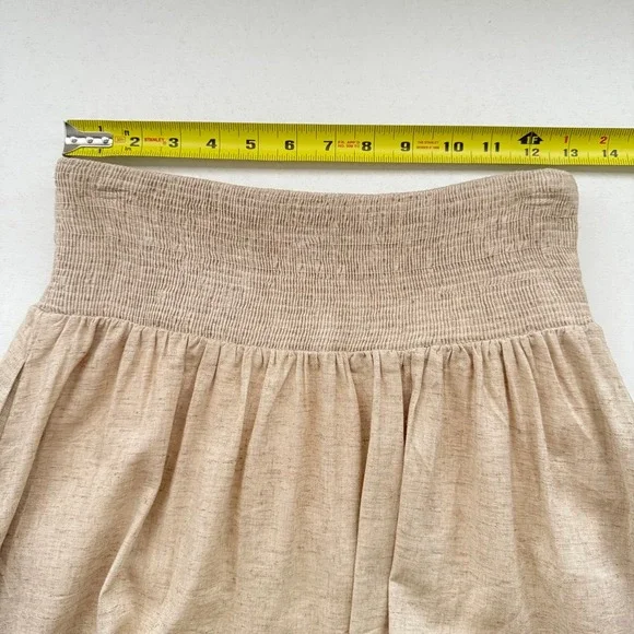 OGL Move European Linen Skirt Smocked Waist With Pockets Size S - Picture 8 of 13